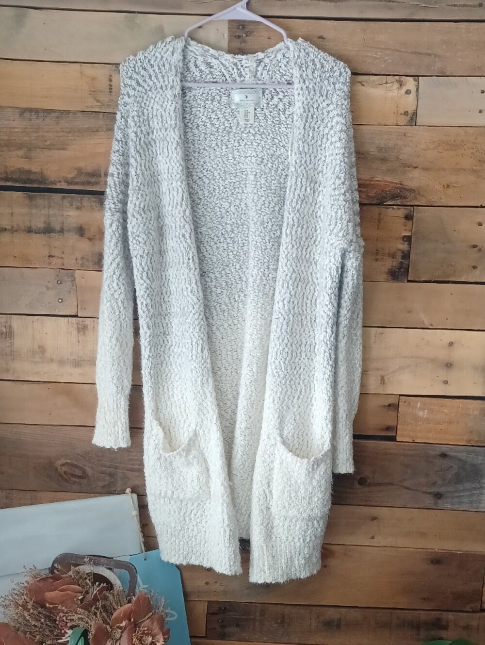 ruby moon Cream Open-Front Cozy Cardigan